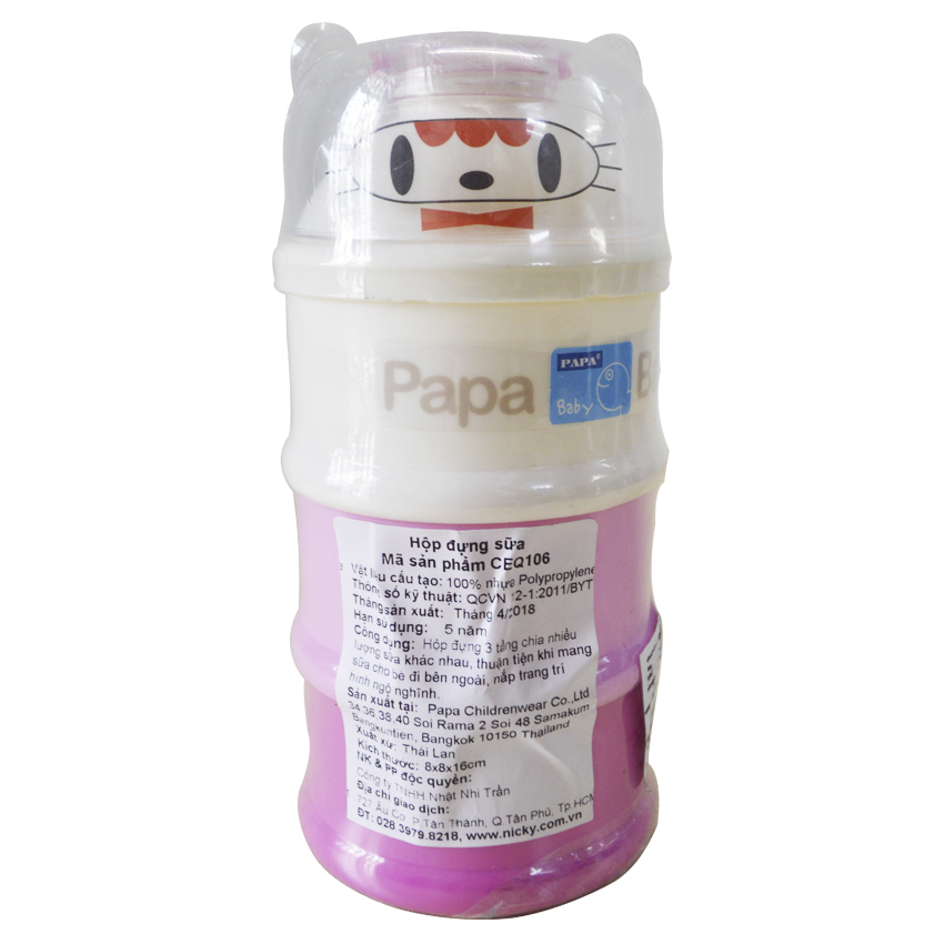 Hộp chia sữa 3 tầng Papa